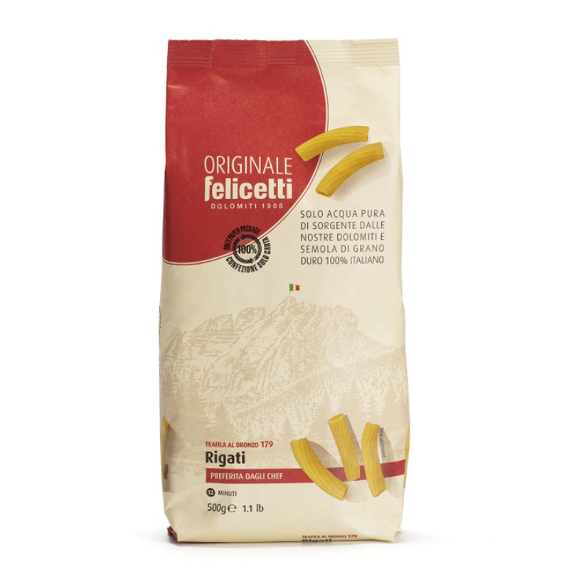 FELICETTI Pastas de Semola Speciale Rigati 500 g