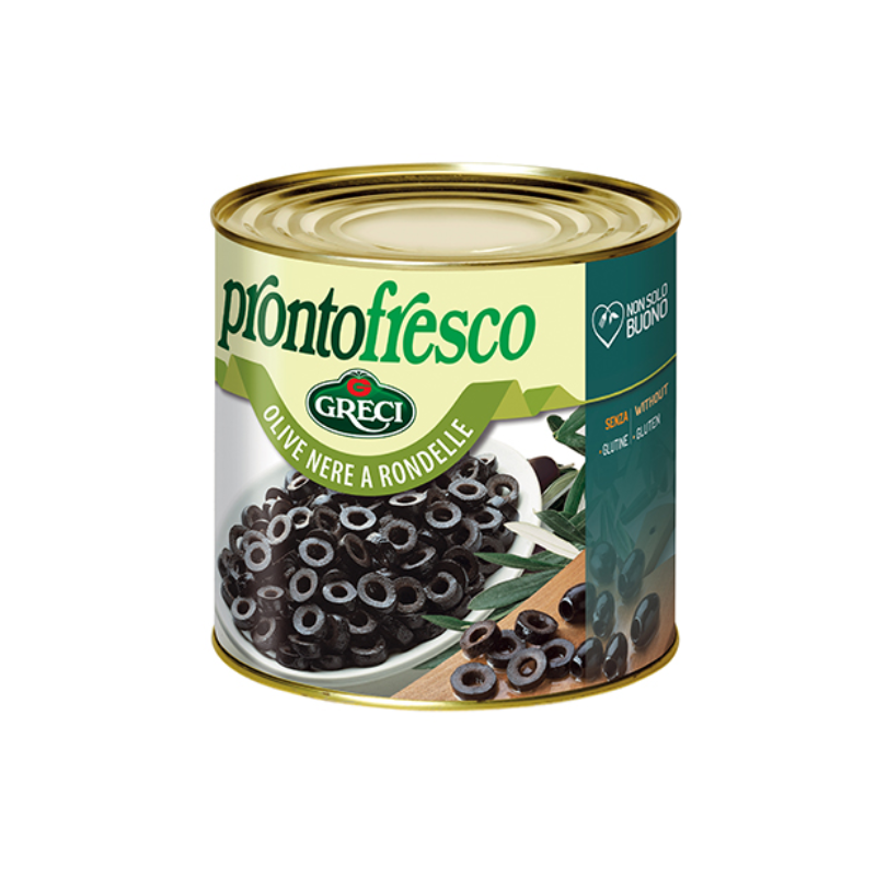 OLIVE NERE RONDELLE ACEITUNAS NEGRAS LAMINADAS 2600 G