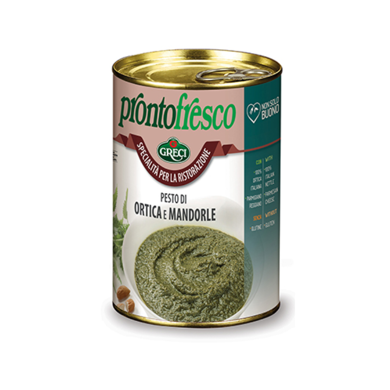 PESTO ORTICA E MANDORLA-PESTO DE ORTICA Y ALMENDRAS  400 G